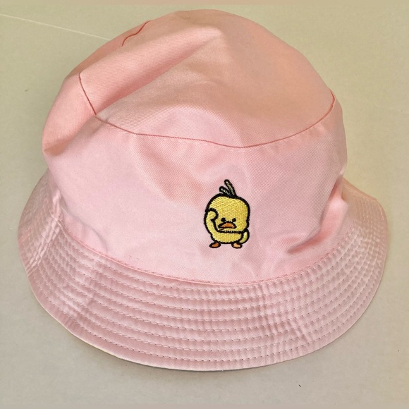 🟣​ Duckie EUC Reversible Pink / Yellow Rain Hat - Picture 1 of 6